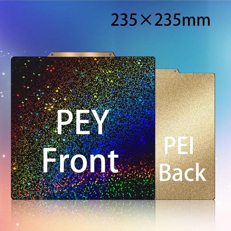 Wefuit PEY PEI Build Plate for Adventurer 5M/5X/Neptune 3 Pro/Neptune 4/Ender 3/3 Pro/Ender 3 V2//Ender 3 S1/Ender 3 Neo 3D Printer, Starry PEY+ Textured PEI Spring Steel Sheet,235x235mm Heated Bed. - Image 4